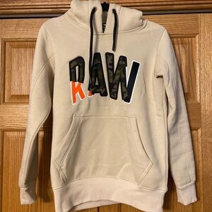 G Star RAW Cream Sweatshirt with Bold RAW Print